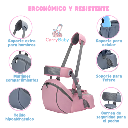 CarryBaby | Portabebés con Asiento para Distribuir el Peso